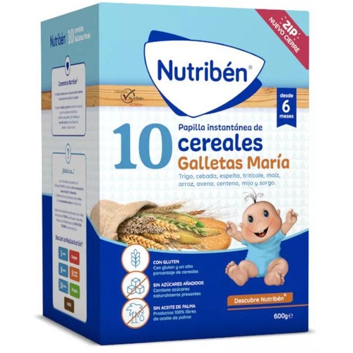 Nutriben 10 cereales galletas maria (1 bolsa 600 g)