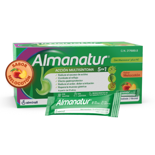 Almanatur Suspensión oral Sabor melocotón 20 sticks