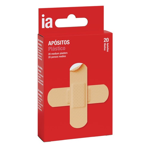 Interapothek apositos plastico 20 unidades 7 cm x 2 cm