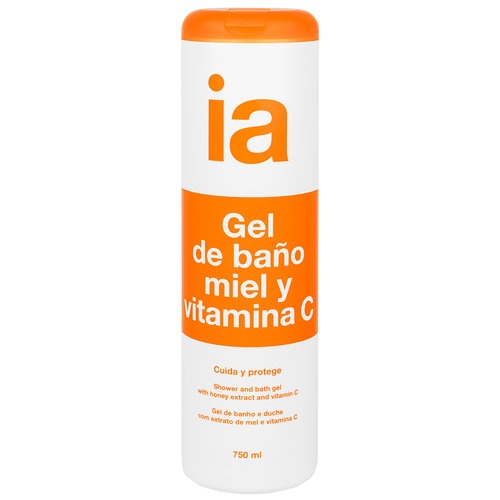 Interapothek gel de baño miel y vitamina c  1 envase 750 ml