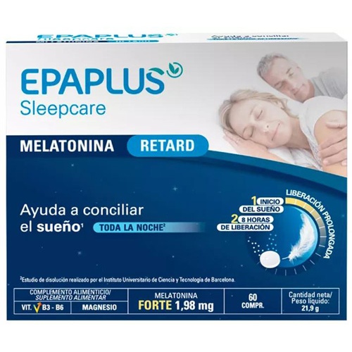 Epaplus Sleepcare Melatonina sin triptófano (60 comprimidos)