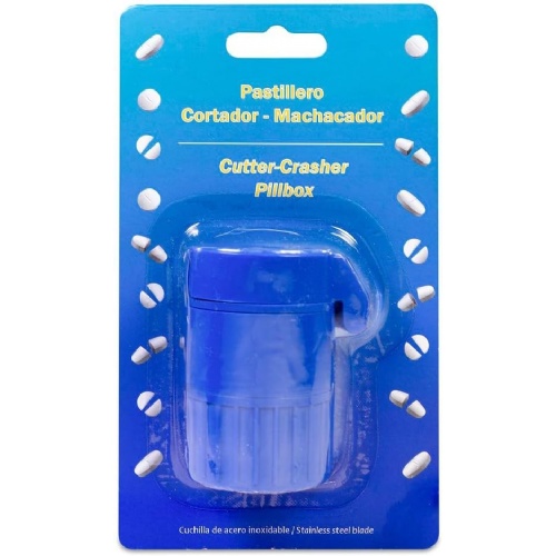 Pastillero cortador triturador pastillas 3 en 1