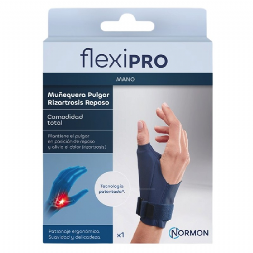 Muñequera pulgar rizartrosis reposo flexipro izquierda 1 unidad talla m