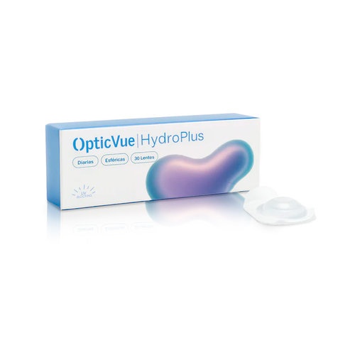 Lentes de contacto opticvue hydroplus -6.50 uso diario 30 u