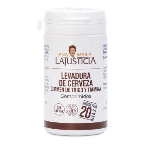 Levadura de cerveza germen de trigo y tiamina Ana Maria Lajusticia 80 comprimidos