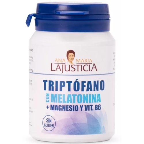 LaJusticia Triptófano con Melatonina + Magnesio + Vitamina B6 (60 comprimidos)