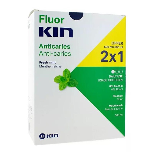 Fluor KIN Anticaries DUPLO Colutorio Diario 0,05 (500 ml x 2 ud)