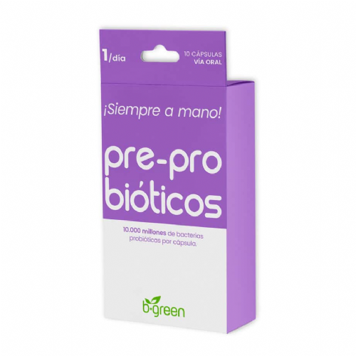 Pre-probioticos b green pocket line 10 capsula