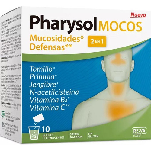 Pharysol mocos 10 comprimidos efervescentes