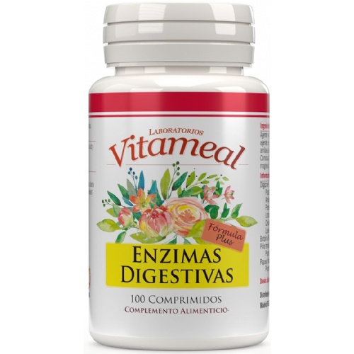 Enzimas digestivas plus 100 comp vitameal