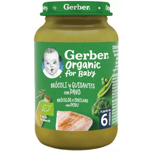 Nestlé NaturNes Bio Tarrito Brócoli y Guisantes con Pavo +6m (190 g)