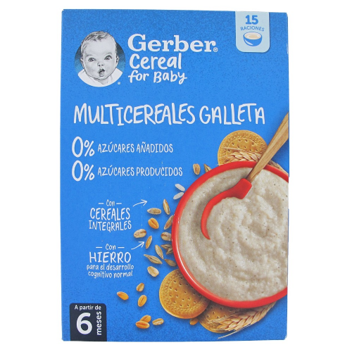 Gerber multicereales galleta 0% 0% (1 estuche 270 g)
