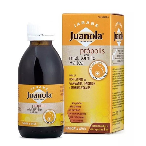 Juanola propolis jarabe con miel tomillo y altea (150 ml sabor miel)