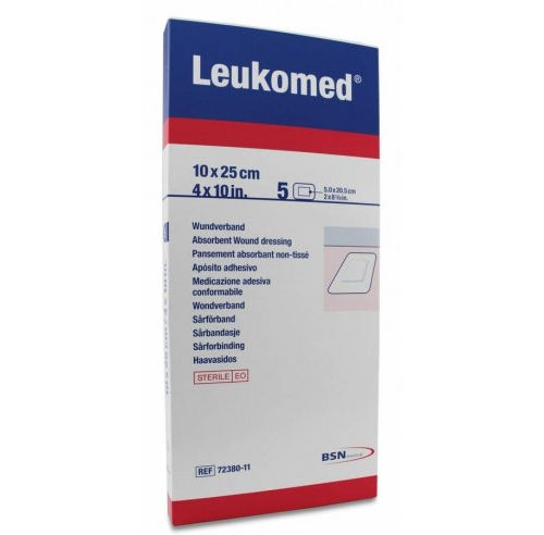 Leukomed - aposito esteril adhesivo (5 unidades 25 cm x 10 cm)