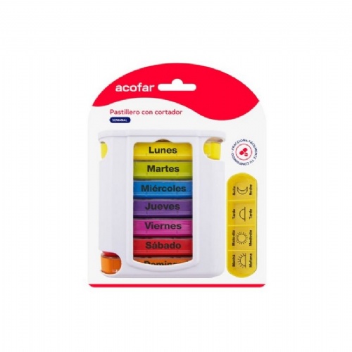 Acofar pastillero semanal con cortador (1 unidad)