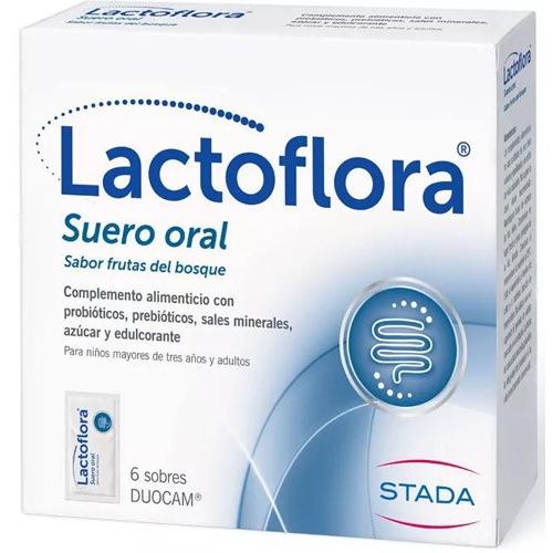 Lactoflora Suero oral Sabor frutas del bosque (6 sobres)