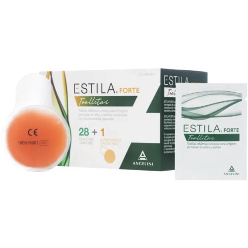 Estila forte toallitas (28 toallitas + 1 almohadilla)