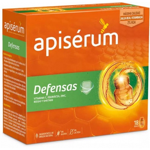 Apisérum Defensas Jalea Real Vitaminada (18 viales bebibles)
