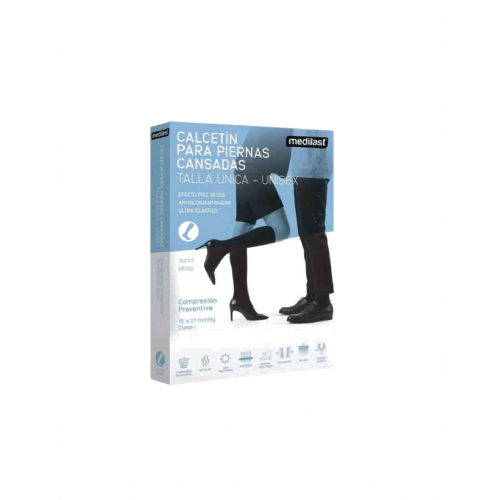 Calcetin compresion preventiva para piernas cansadas medilast 2 unidades talla unica - medilast