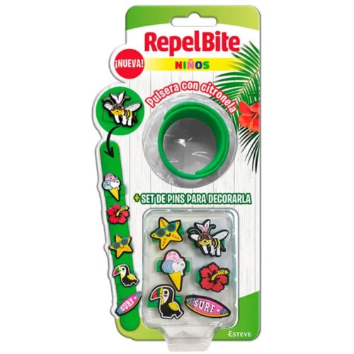 Repel bite niños pulsera con citronela (1 unidad personalizable)