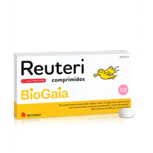 Reuteri Comprimidos sabor fresa 10ud
