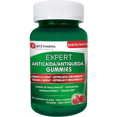 Expert anticaida gummies (60 caramelos de goma sabor arandano)