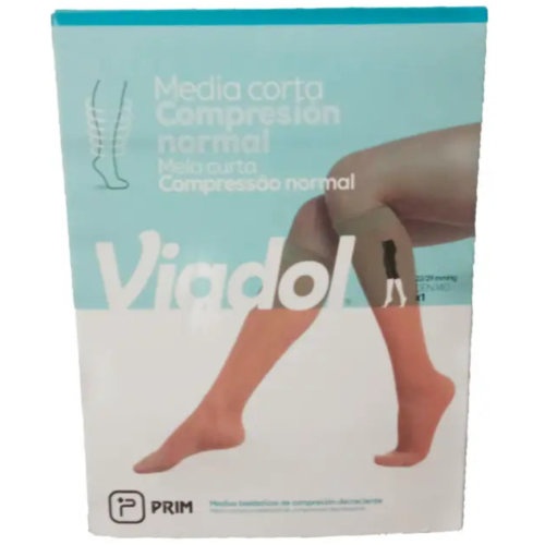 Media corta (a-d) compresion normal viadol va-34 1 unidad talla extragrande color beige