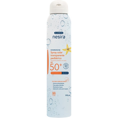 Acofarma Nesira Spray solar transparente Pediatrico SPF 50+ 200 ml