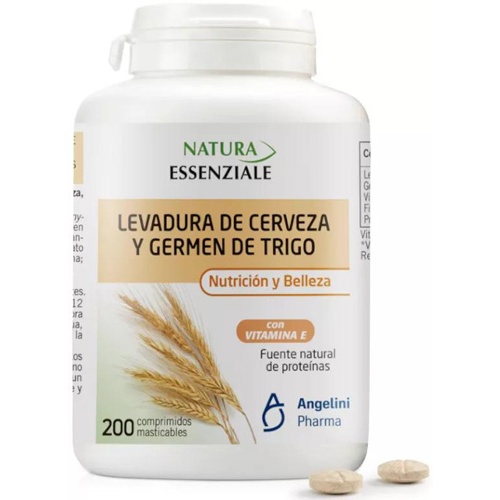 Angelini Levadura de Cerveza y germen de Trigo (200 comprimidos masticables)