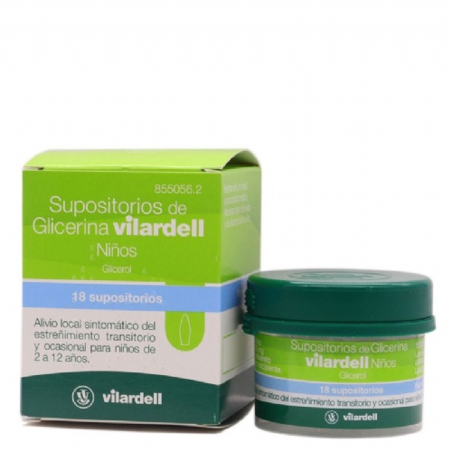 SUPOSITORIOS DE GLICERINA VILARDELL NIÑOS, 18 supositorios