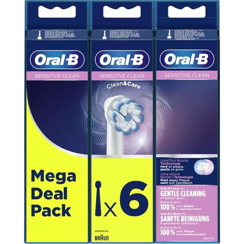 Cepillo dental electrico recambio - oral-b sensitive clean (6 cabezales)
