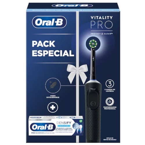 Cepillo dental electrico recargable - oral-b vitality pro + duplo oral-b encias y esmalte pro-repair