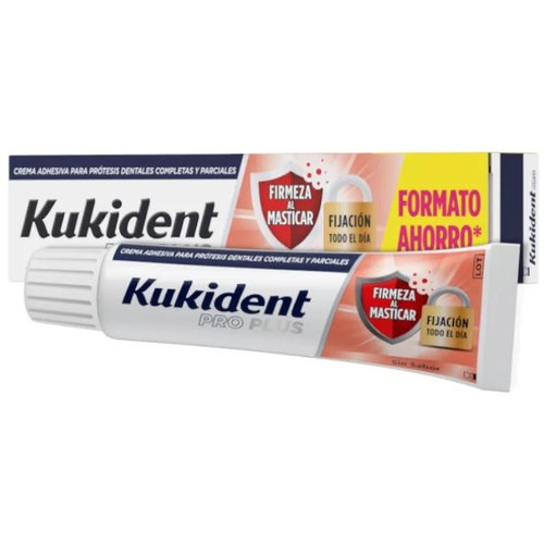 Kukident Pro Doble Acción - Crema adhesiva prótesis dental - Neutro (60 g)