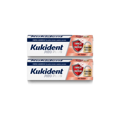 Kukident Pack Duplo Pro Firmeza al masticar Sin sabor 40 g x 2ud