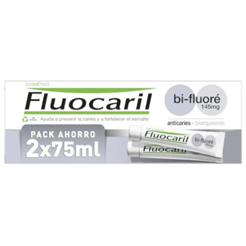 Pack DUPLO Fluocaril Bi Fluoré 145 mg blanqueadora (75 ml x 2 ud)