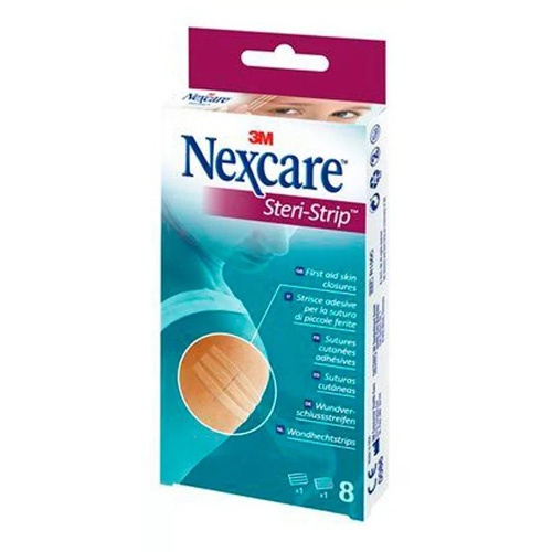 3M Nexcare Steri-Strip Sutura Cutánea estéril (3 ud 6 x 75 mm y 5 ud 3 x 75 mm)
