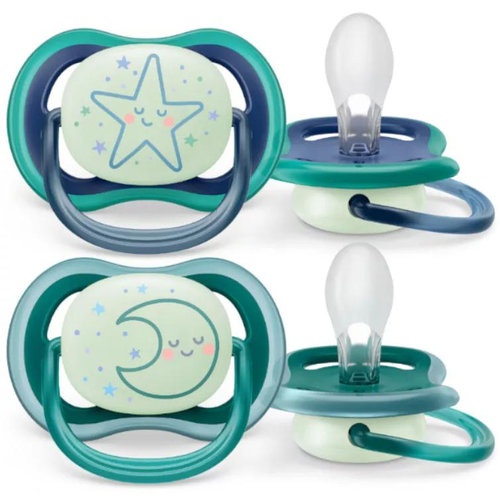 Chupete silicona - philips avent ultra air nocturno (6 - 18 meses 2 unidades niño)