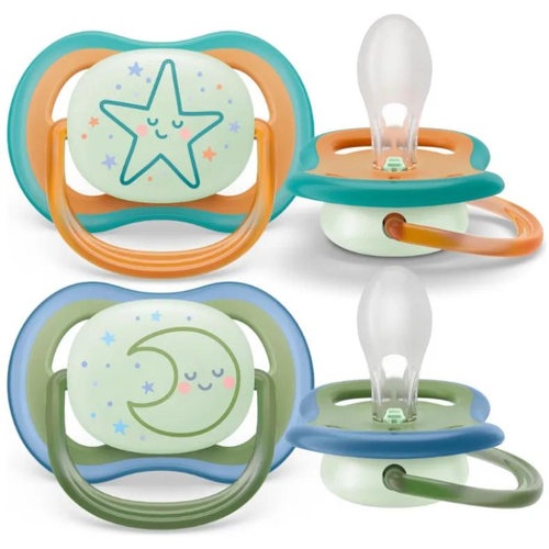 Chupete silicona - philips avent ultra air (+18 meses 2 unidades scf376/01)