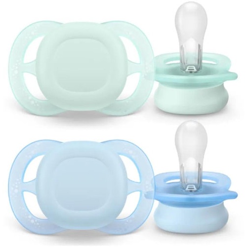 Chupete silicona philips avent ultra start 0-2 meses 2 unidades niÃ±o liso