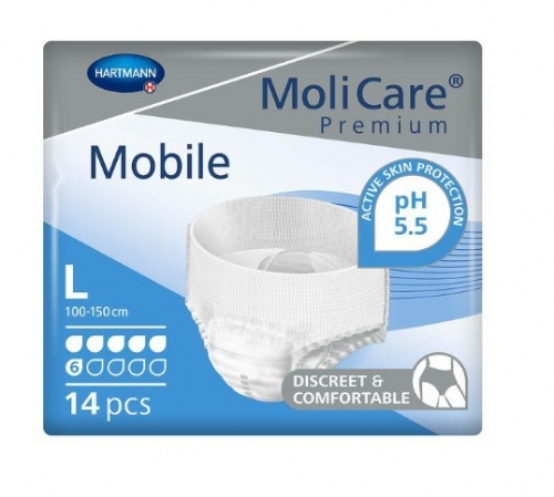 Molicare Mobile Premium Super Absorb inc orina 6d - talla L (14 ud)