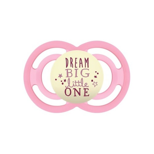 MAM Perfect Night Chupete Silicona Fisiológico color rosa  (+ 6 meses 1 ud)