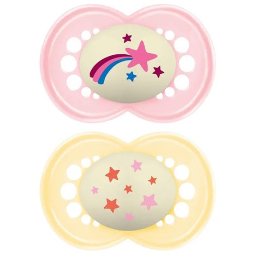 MAM Perfect Night Chupete Silicona Fisiológico rosa (+16 meses, 1 ud)