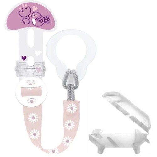 Broche para chupete y cubierta de proteccion - mam clip it! & cover (rosa)