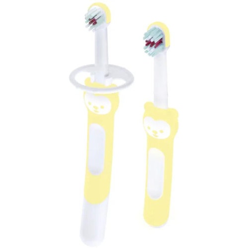 MAM Learn to Brush Set - Cepillos de dientes para bebés (2 ud)