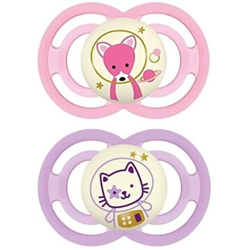 Chupete silicona fisiologico mam perfect night + 6 meses r pack doble - mam perfect night