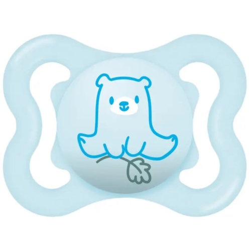 MAM Supreme Chupete Silicona simétrica 2-6 meses Azul (1 ud)