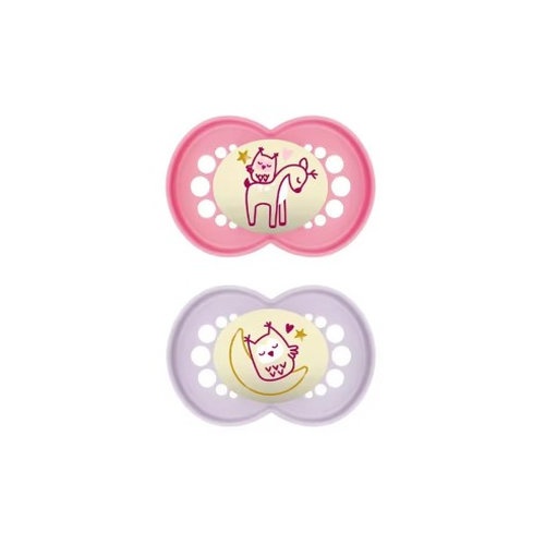 Chupete silicona mam original night + 6 meses matt r pack doble - mam original night