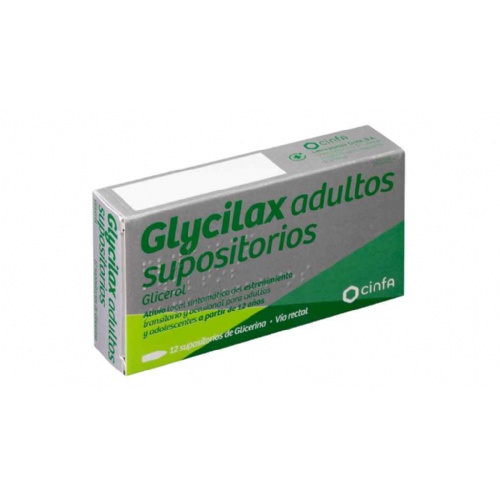 GLYCILAX ADULTOS SUPOSITORIOS , 12 supositorios