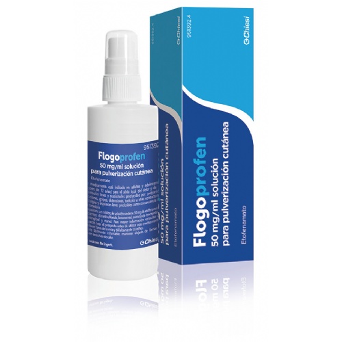 FLOGOPROFEN 50 mg/ml SOLUCION PARA PULVERIZACION CUTANEA , 1 frasco de 100 ml