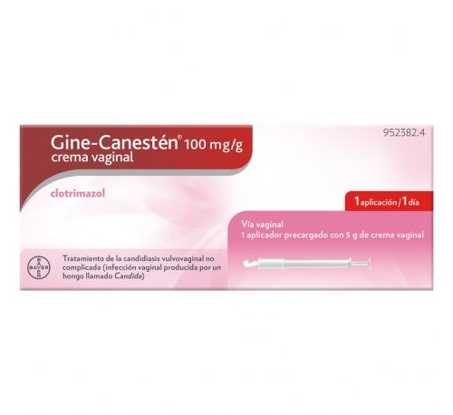 GINE-CANESTEN 100 mg/g CREMA VAGINAL , 1 tubo de 5 g
